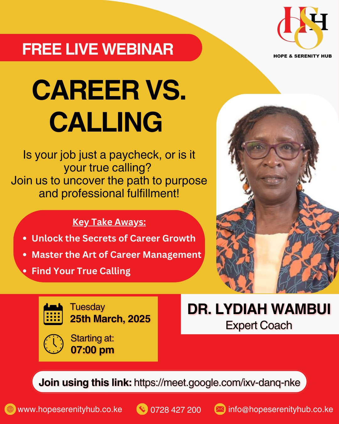 Read more about the article FREE LIVE WEBINAR: CAREER VS. CALLING